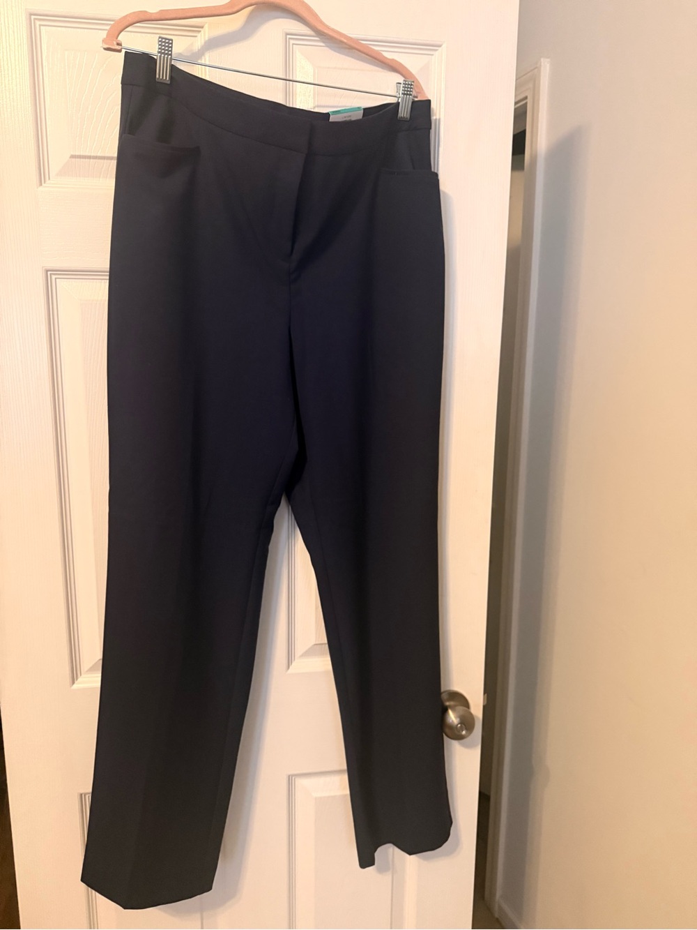 INC International Concepts Black Straight-Leg Trousers